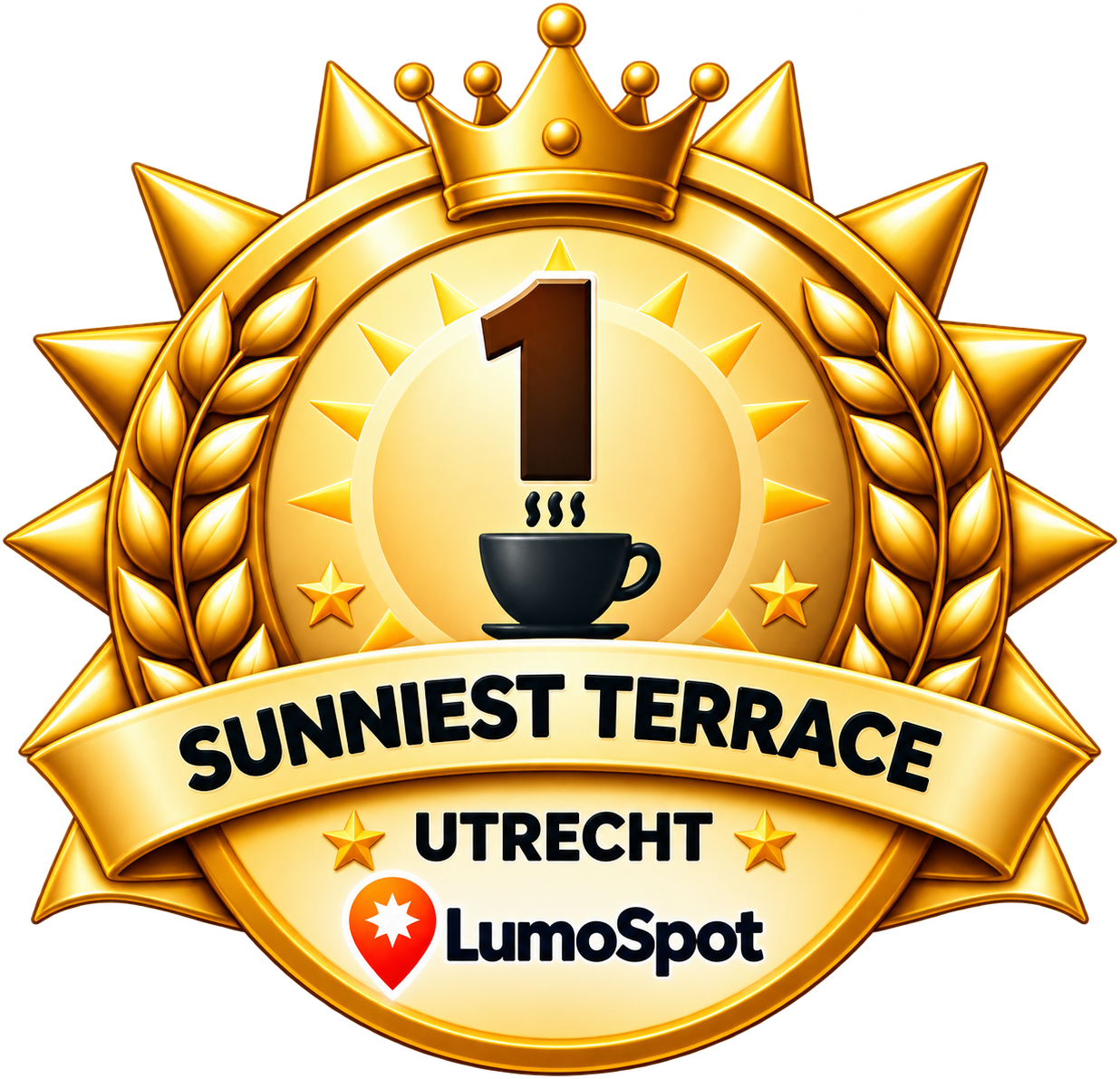 LumoSpot 1st place Cafe Sunniest Terrace of Utrecht badge