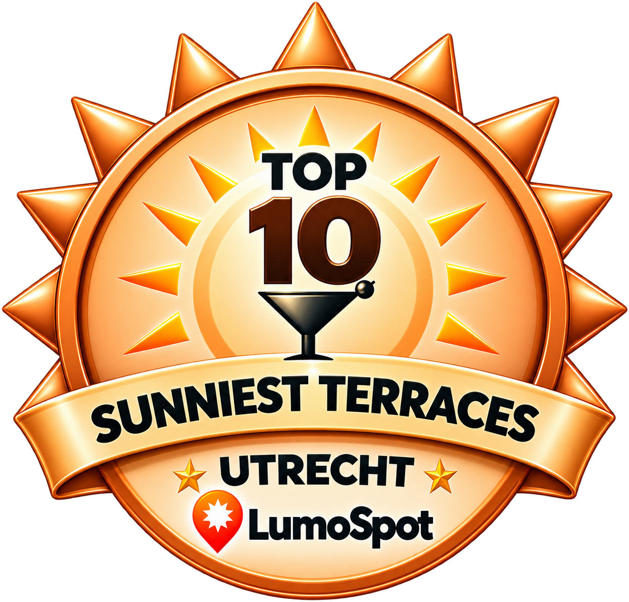 LumoSpot Top 10 Bar Sunniest Terrace of Utrecht badge