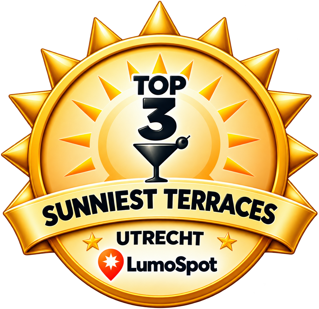 LumoSpot Top 3 Bar Sunniest Terrace of Utrecht badge