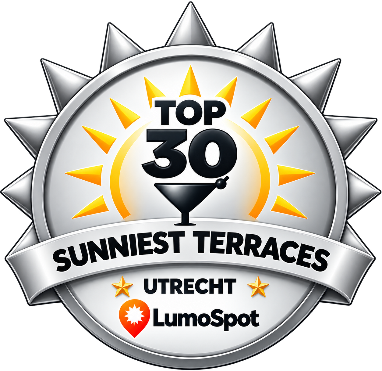 LumoSpot Top 30 Bar Sunniest Terrace of Utrecht badge