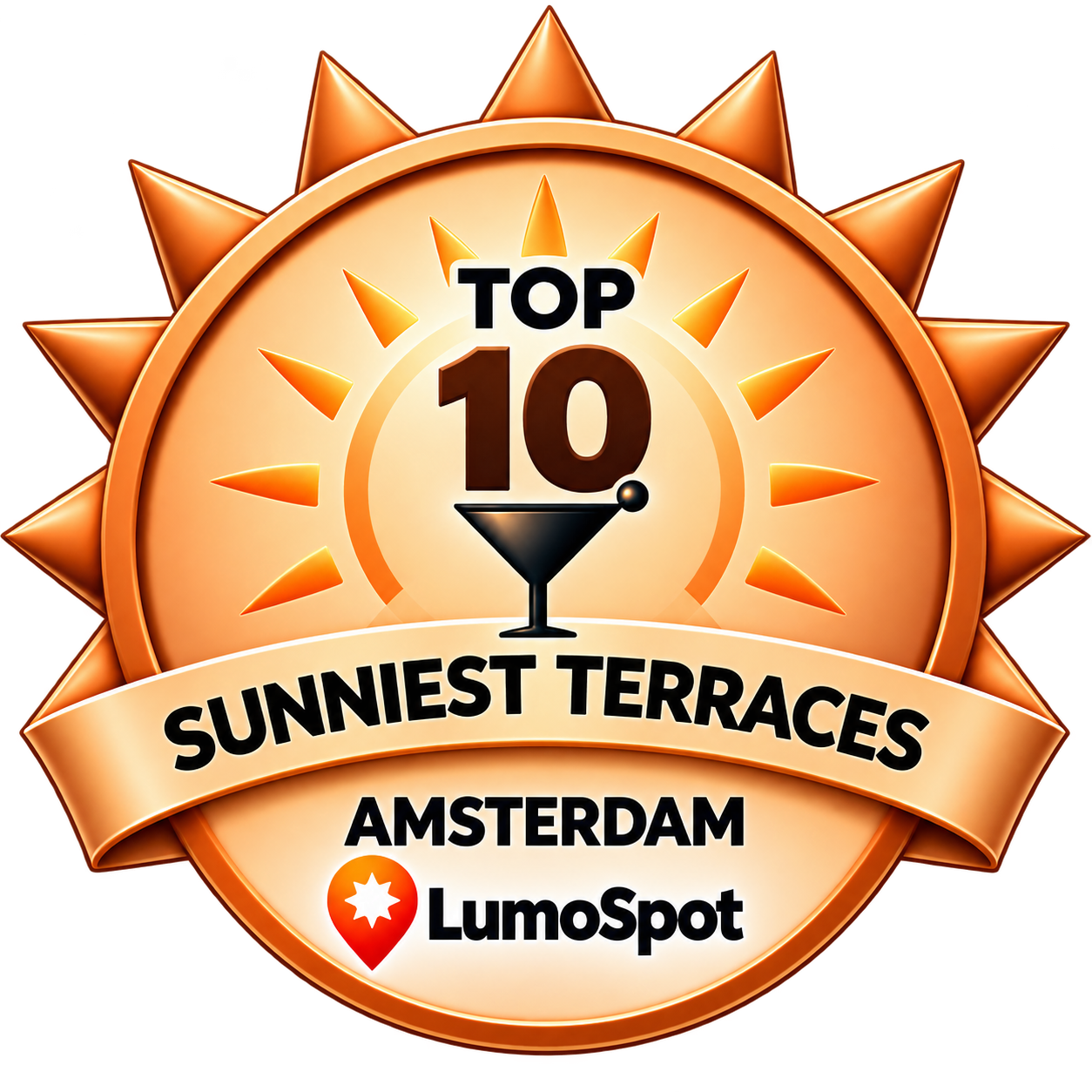 LumoSpot-badge Zonnigste terras van Amsterdam: Top 10 Bar