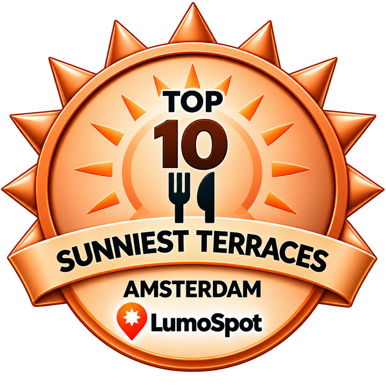 LumoSpot-badge Zonnigste terras van Amsterdam: Top 10 Restaurant