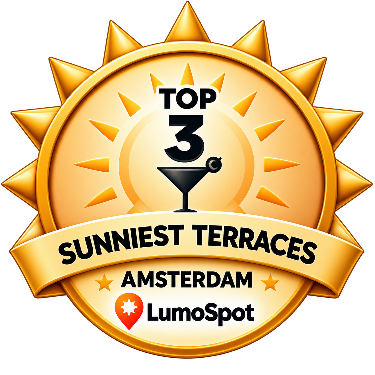 LumoSpot-badge Zonnigste terras van Amsterdam: Top 3 Bar