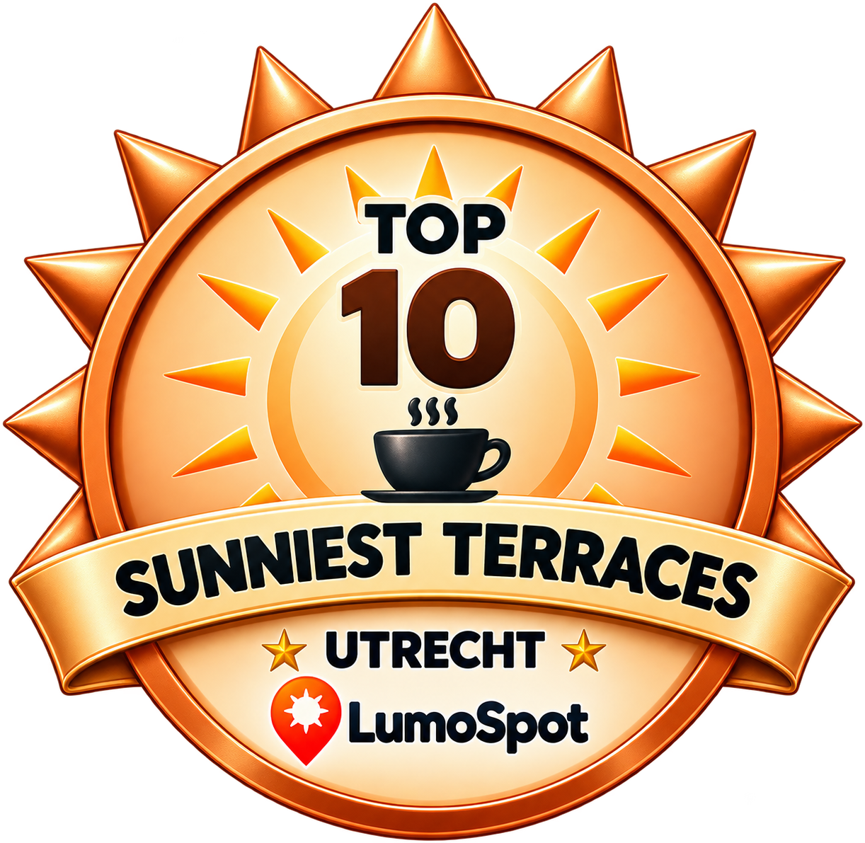 LumoSpot-badge Zonnigste terras van Utrecht: Top 10 Café